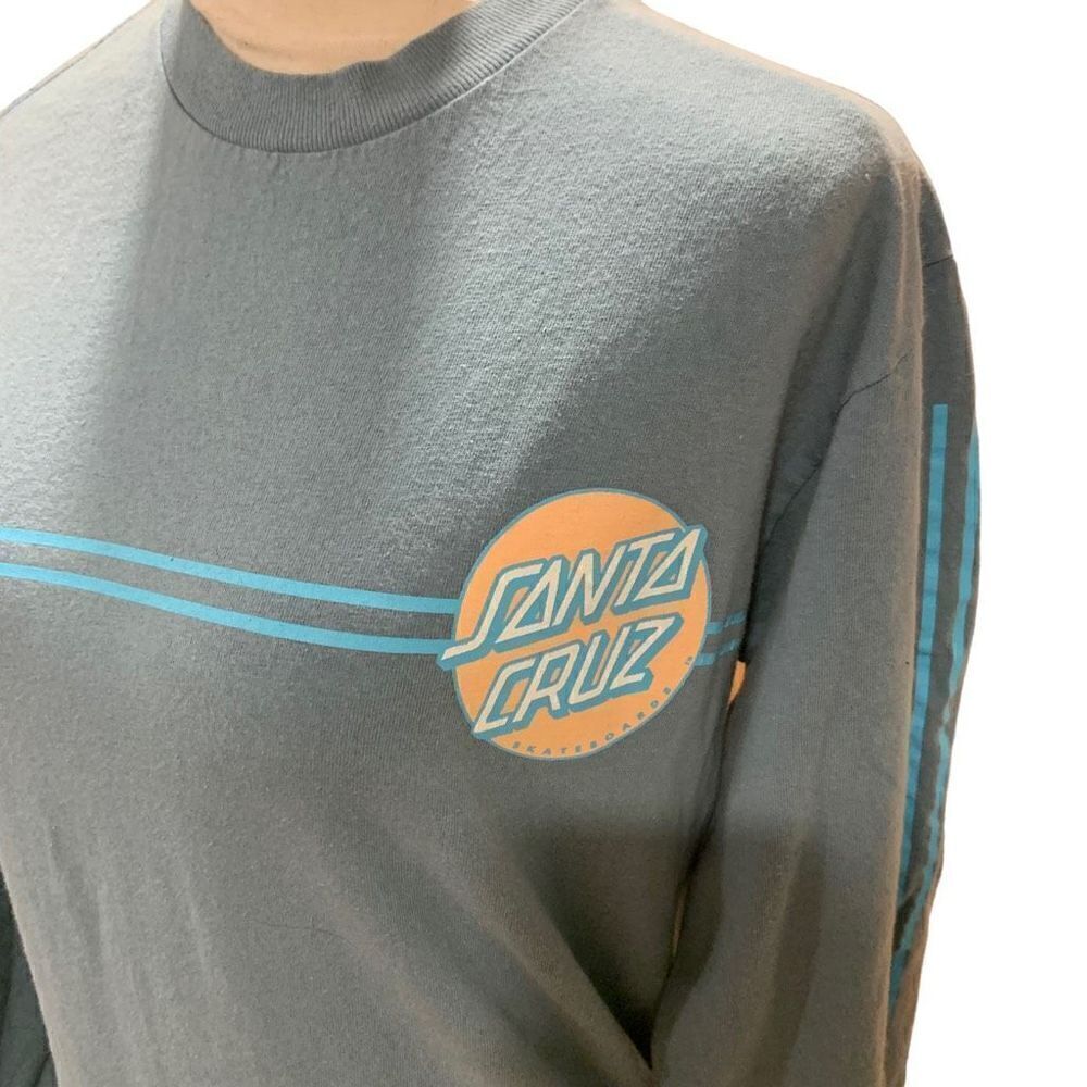Santa‎ Cruz Skate Sweatshirt L/S Blue Orange Size Small